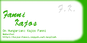 fanni kajos business card